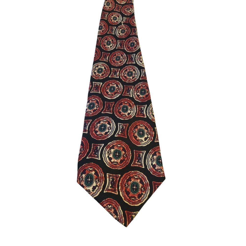 Robert Talbott Best Of Class‎ Nordstrom Neck Tie Silk USA Geometric Black